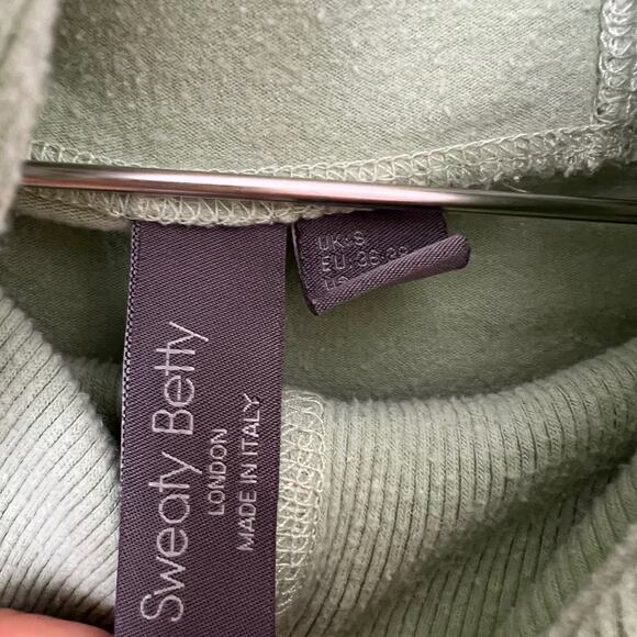 Sweaty Betty Mock Neck Fleece Hoodie Mint Green Size 4 / 6 (Small) - Picture 5 of 15